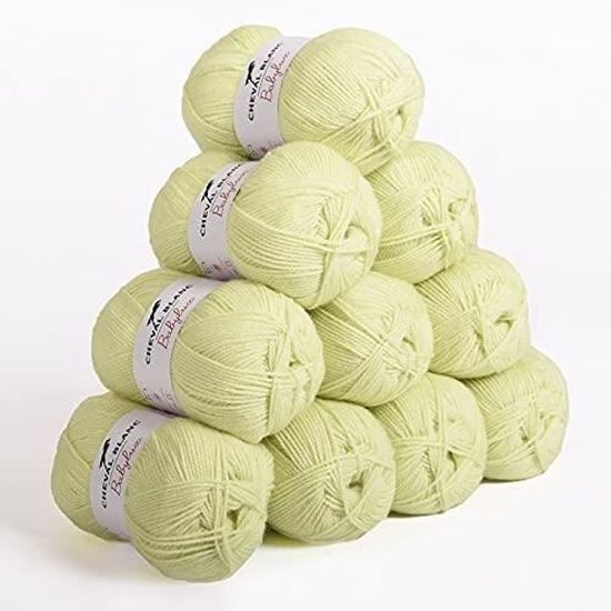 Laine Cheval Blanc Babylux Color – Fil à Tricoter Layette 50g 100% Acrylique – Doux Et Lavable Machine