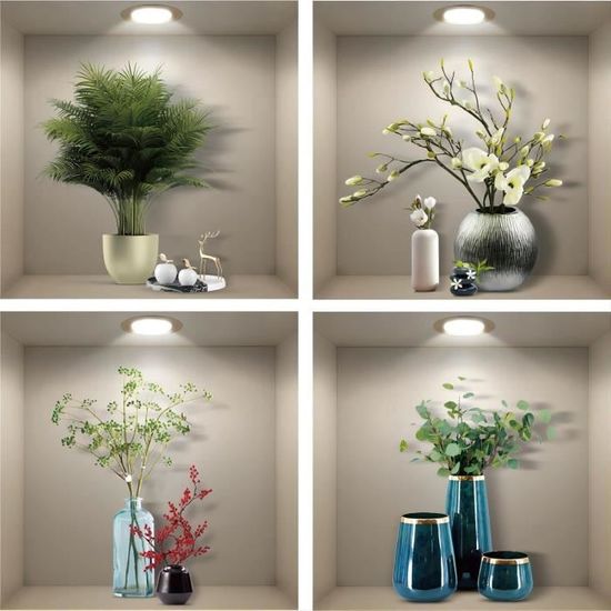 Lot De 6 Stickers Muraux Effet 3D-Vase-Autocollant 3D-Avec Fleurs, Plantes  Vertes, Arbre Bonsaï-Pour Chambre À Couch[x1112] - Cdiscount Maison