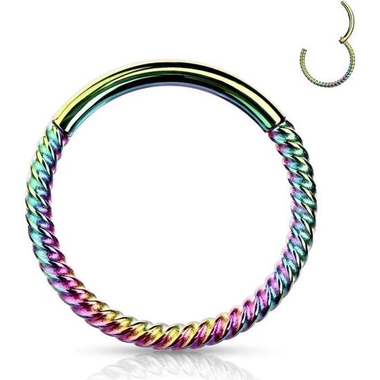 Anneaux Piercing Acier Chirurgical 16G - Pour Nez, Tragus, Septum - Or, Argent, Rose, Noir