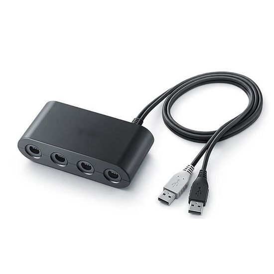 Adaptateur de convertisseur de manette de jeu pour contrôleur USB à 4 ports pour contrôleur NGC vers Wii U Nintendo Switch et PC