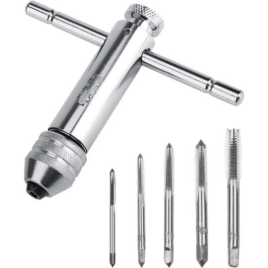 Jeu De 5 Tarauds à Goujure Hélicoïdale M3 M4 M5 M6 M8 HSS Titane - Outils De Filetage Précis Pour Métal Et Plastique