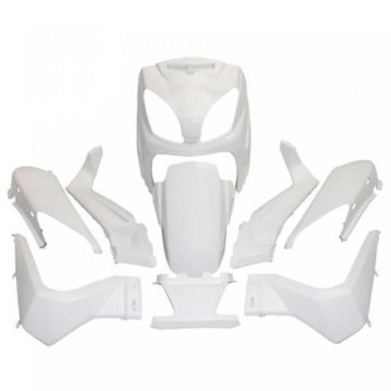 Kit Carénage 10 Pièces Compatible Yamaha X-Max 125 2006-2009 - Noir Brillant - Sans Visserie