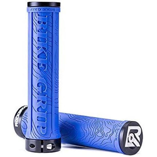 Poignee De Velo Poignées Guidon Vélo REETEE 22mm - Caoutchouc Antidérapant Double Verrouillage Poignées Ergonomiques