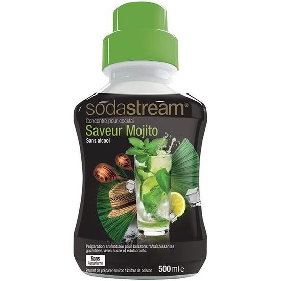 Concentré Sodastream - Mojito - 500 ml - Marque SODASTREAM - Saveur mojito - 12 litres de boisson