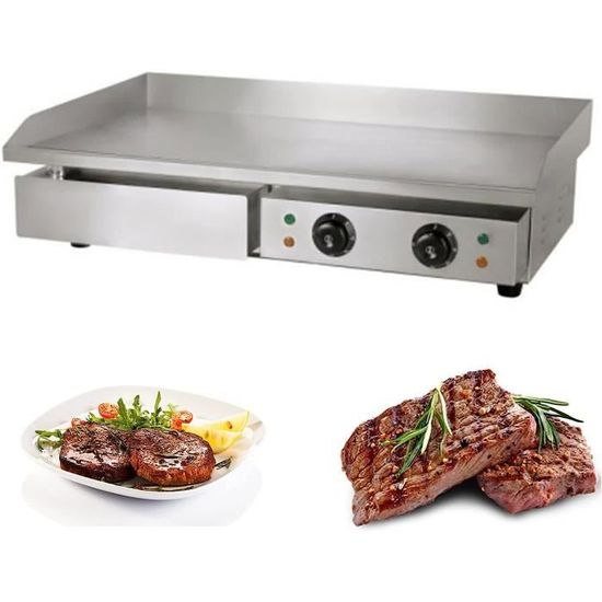 Plancha électrique Professionnelle Moongiantgo 22" - 3000W - Acier Inox Avec Bac à Huile Amovible