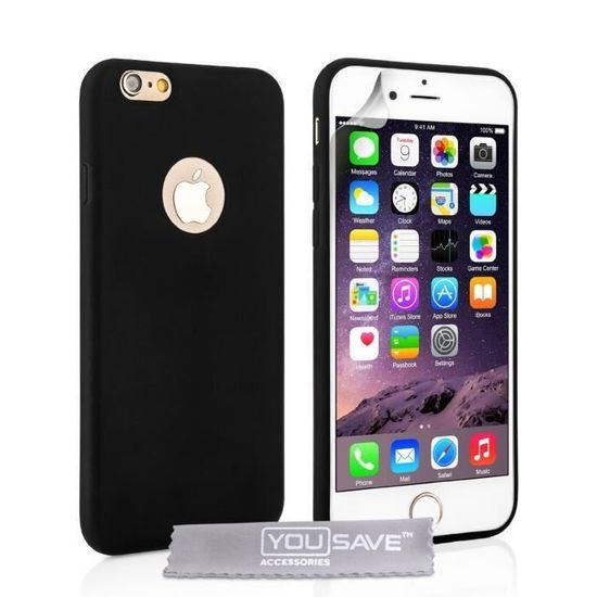 coque iphone 6 noir mat silicone