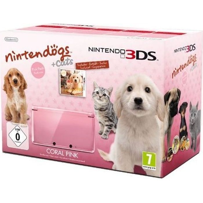 Console Portable - Nintendo - 3DS Corail - Nintendogs + Cats Golden - Pack Spécial