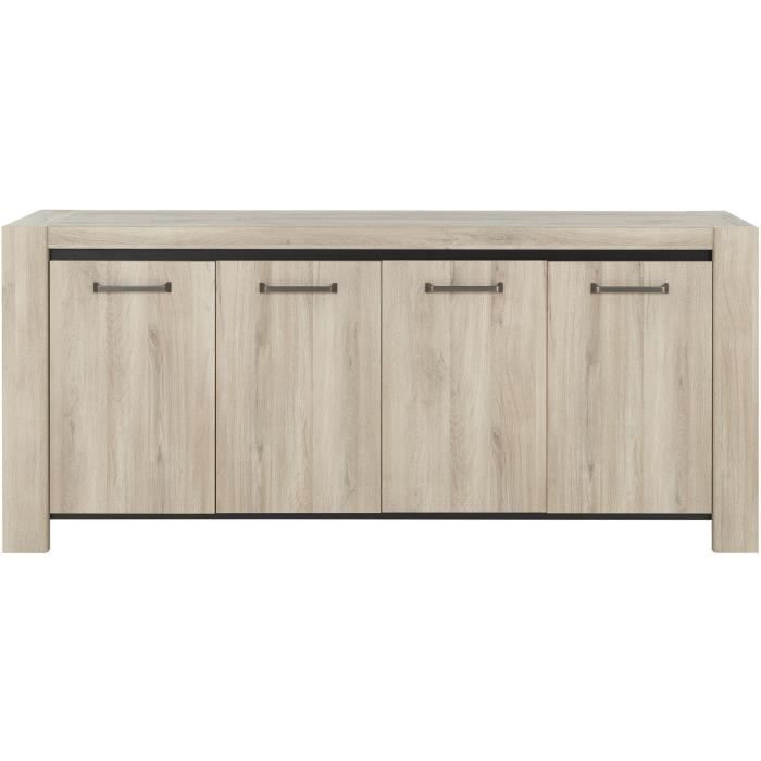 EMBRUN Enfilade 4 portes - Made in France - L 200 x P 49 x H 87 cm