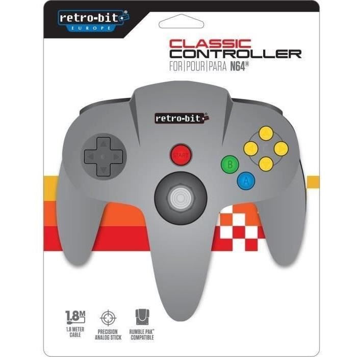 Manette Retro Bit pour Nintendo 64