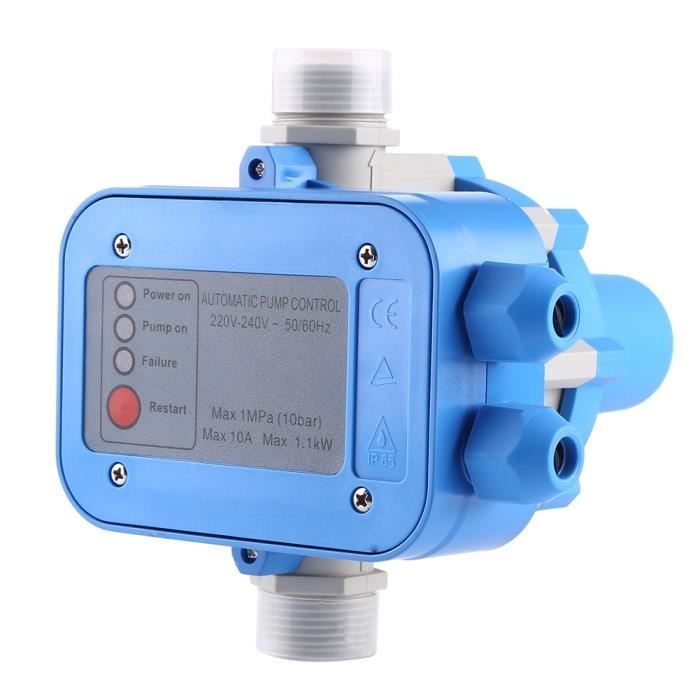 Drfeify 220V Contrôleur de pompe à eau Contrôleur de pression pour pompe Interrupteur automatique de contrôle de pression -OLL