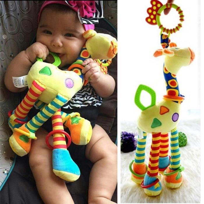 jouet hochets bébé nourrisson développement doux girafe animaux