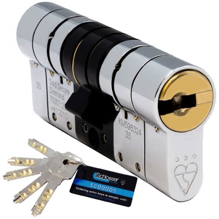 Cylindre européen ultra haute sécurité – TS007 3 étoiles – Sold Secure Diamond – Sécurisé par Design Police approuvé