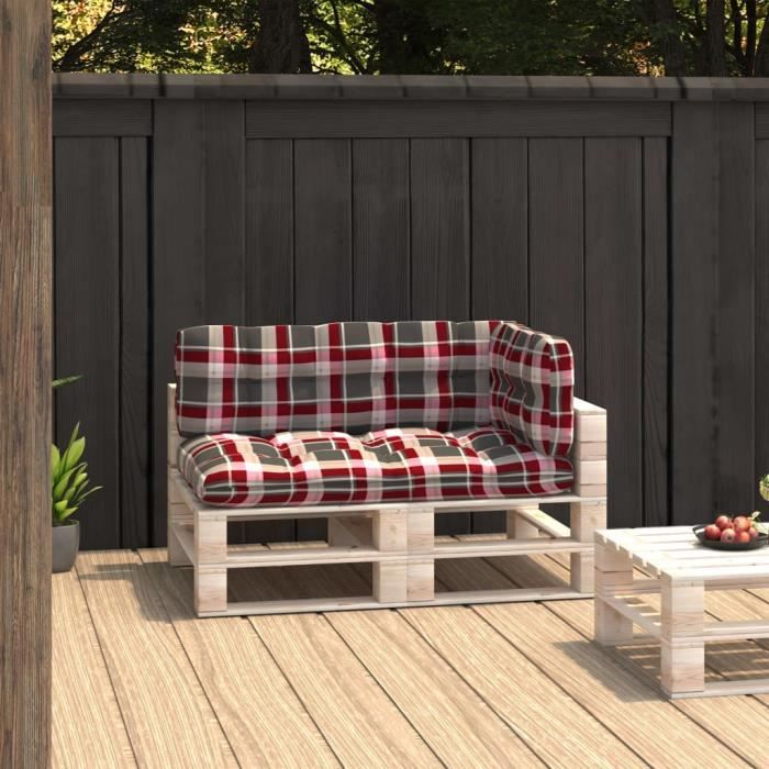 MMP��-Parfait-Coussins de canapé palette 3 pcs - Coussin matelassé pour palette - Coussin pour banc de jardin Banquette Motif 9958