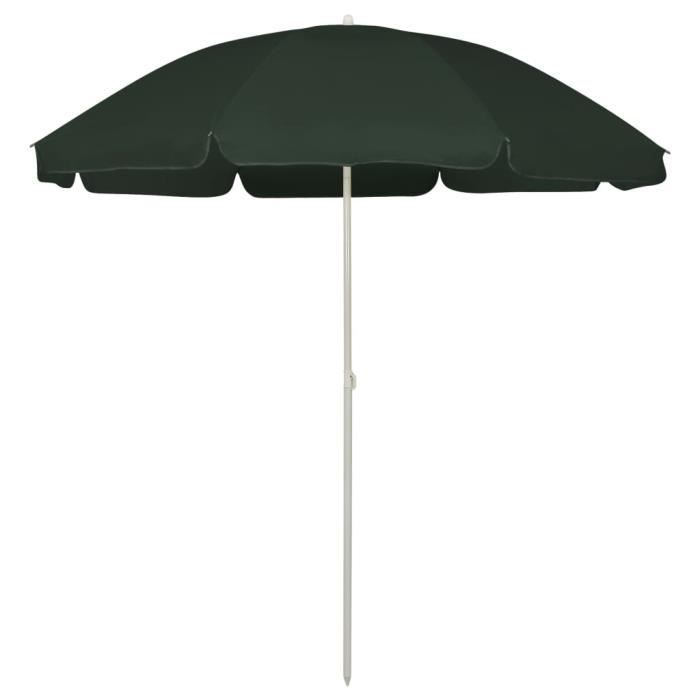-FLASH-1430Parasol de Jardin & balcon Parasol d'extérieur Haute qualité - Parasol de plage ABRI Tente de plage Vert 240 cm