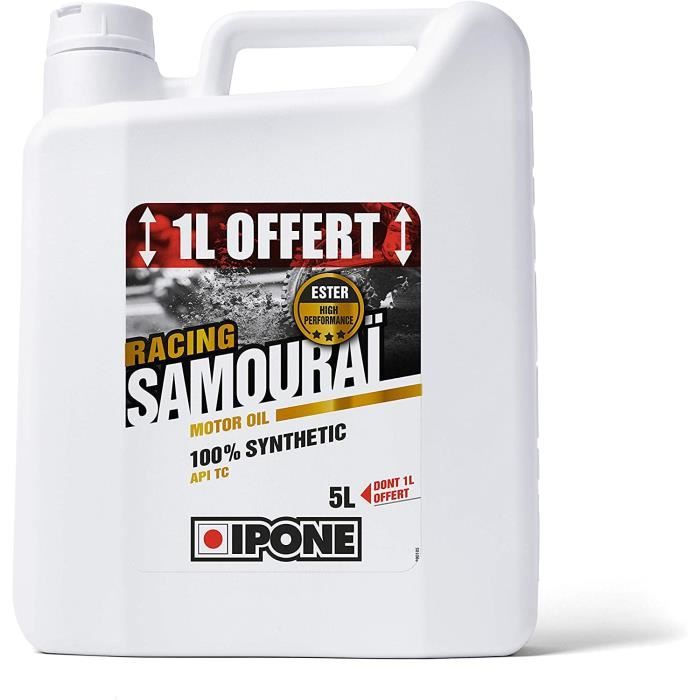 800092 huile moteur moto 2 temps samouraï racing-100% synthétique avec esters-lubrifiant haute performance-bidon 4 1 litre of 11
