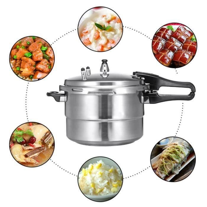 Cocotte Minute Avec Panier Cuisson Vapeur 7L Autocuiseur Diamètre 24CM
