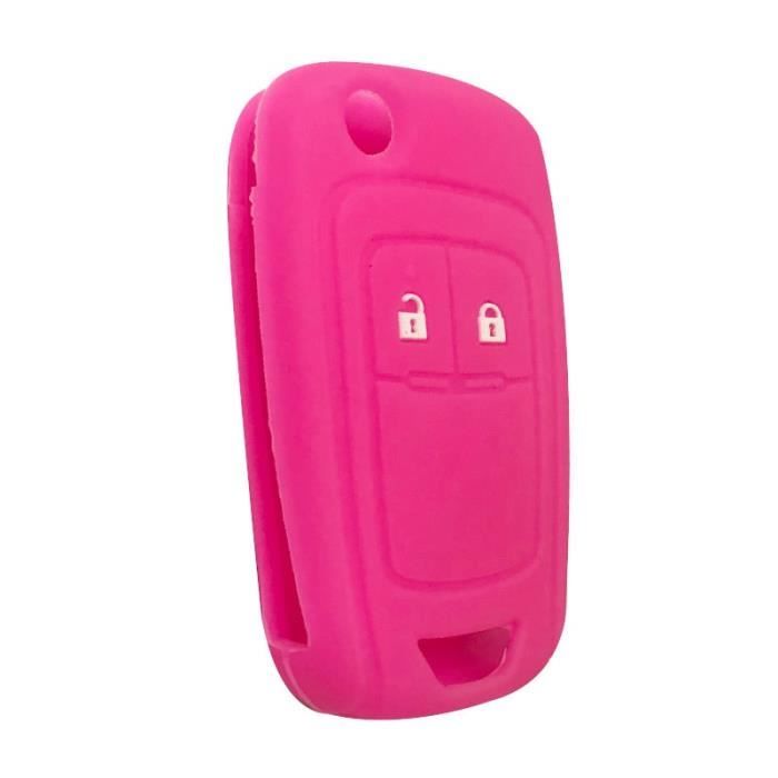 Coque clé,Clé à clé pour Opel Insignia Vauxhall En Silicone, etui à clé pour Buick Regal Lacrosse, Encore Excelle GT-XT - Type rose