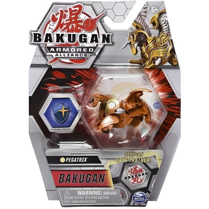 Bakugan Battle Planet - Pegatrix + Carte - Boule Brune - Figurine - Jouet Garcon