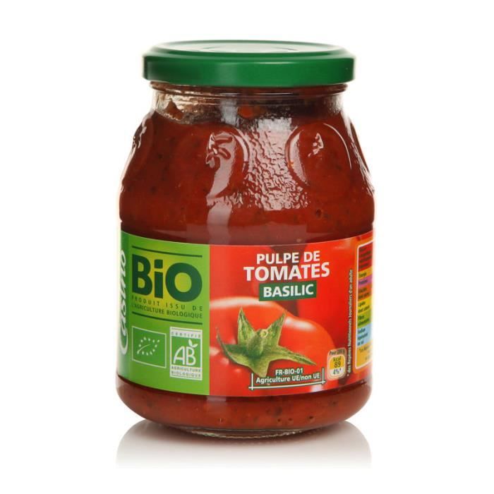 CASINO Pulpe de tomate basilic - Bio - 400g