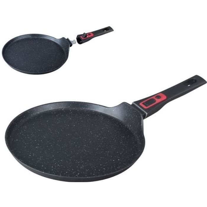 IMPERIAL COLLECTION Crêpière 30 cm - Manche Amovible Revêtement Pierre - Tous Feux Dont Induction - sans PFOA…