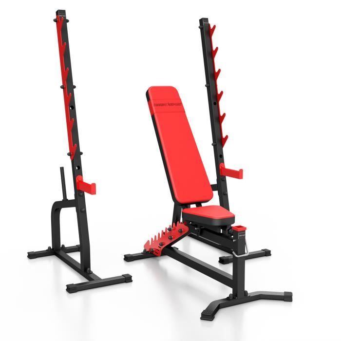Marbo Sport MS8 - Banc de Musculation réglable des Deux côtés MS-L102 + 2 Pieds réglables MS-S105