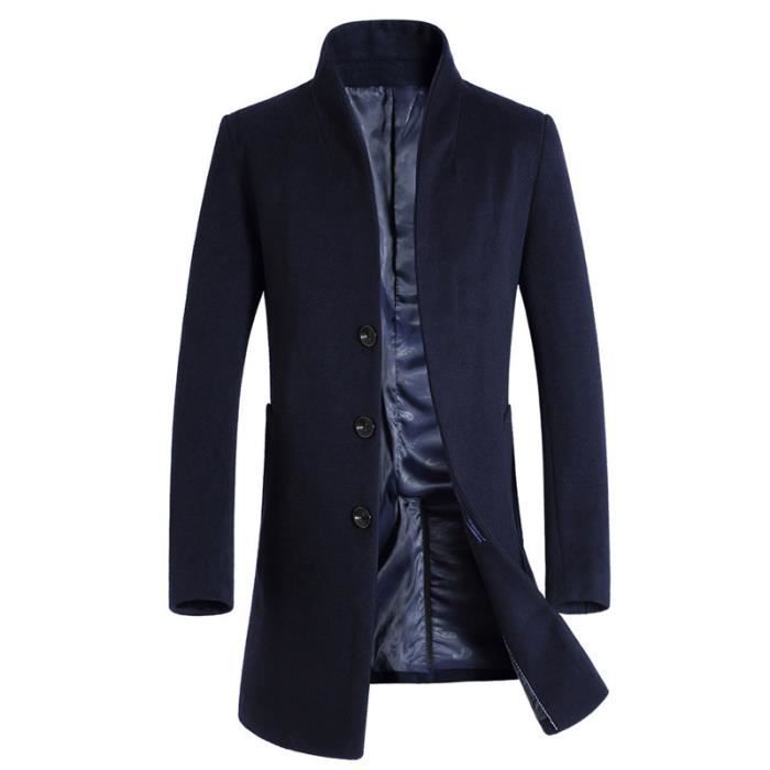 manteau homme de Marque de laine manteau de mode manteau long manteau L'hiver Vêtement Masculin