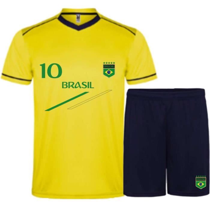 Ensemble short et maillot du Bresil Taille 4 à 16 ans (4 ans - jaune)