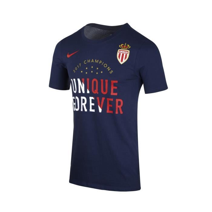 T-shirt AS Monaco Champions Bleu 100 % Coton