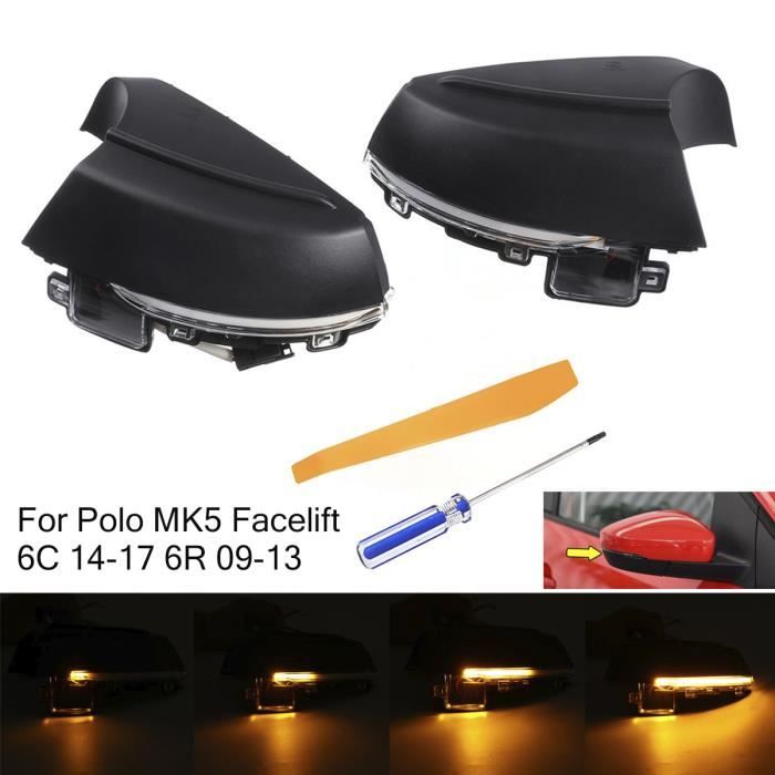 NEUFU LED Clignotant Rétroviseur Dynamique Pour VW Polo MK5 Facelift 6C 14-17 6R 09-13