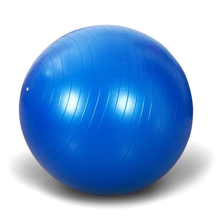 Balle de yoga anti-déflagrante épaissie en PVC 65 cm, ballon de fitness, articles de sport, bleu, 65 cm