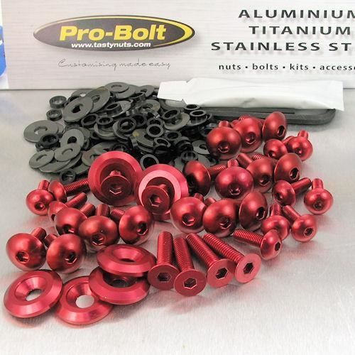 Kit visserie carénage yzf r6 08-09 (23 pièces) (rouge)