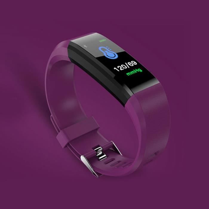 SHOP-STORY - Bracelet Montre connectée Tracker d’activités - Violet