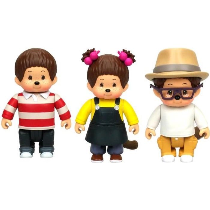 MONCHHICHI - Pack 3 figurines Kauri, Saule et Hanae