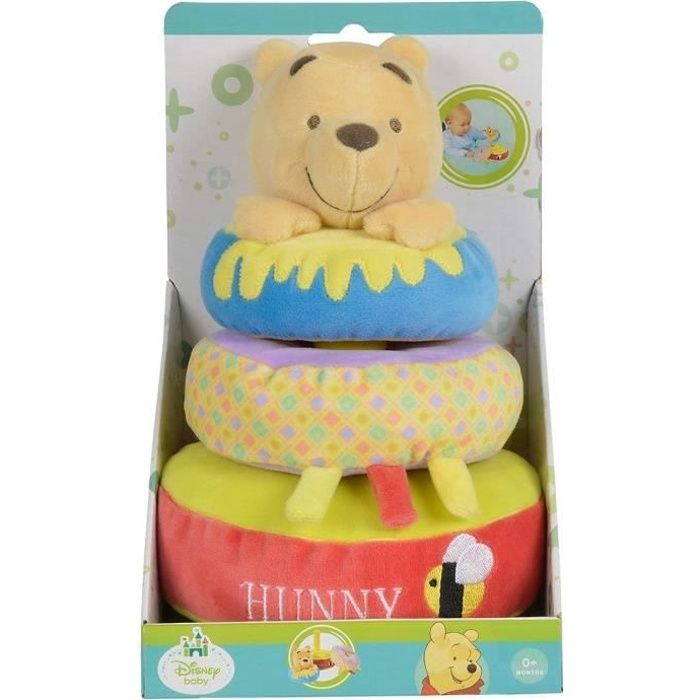 Disney baby peluche jeu d'éveil Winnie l'ourson 3 anneaux d'empilement