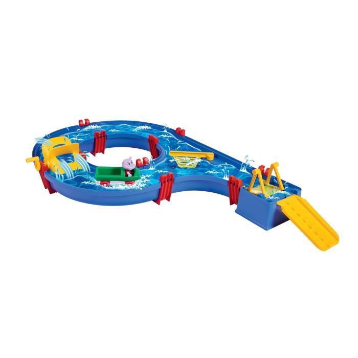 aquaplay set amphie - circuit de jeu d'eau - 1 véhicule + 1 figurine