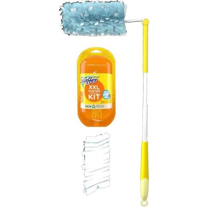 Plumeau Swiffer Duster Kit (1 Manche + 3 Recharges)
