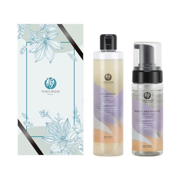 Coffret Duo Fraîcheur - Gel Douche & Mousse Nettoyante - 400 ML Terra Ipsum