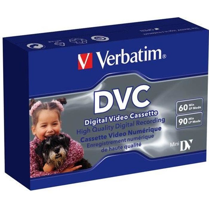 VERBATIM - 47650 - MINI DV - SINGLE PK - 60 MN