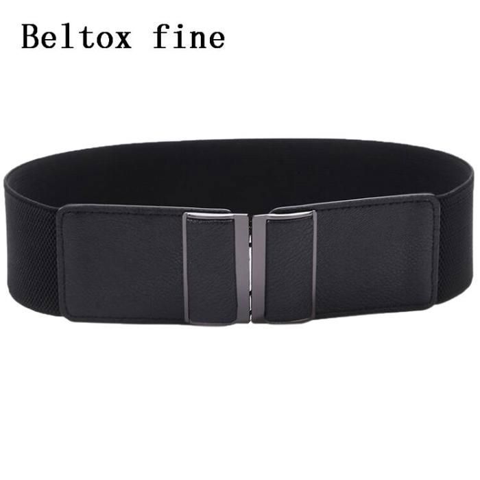 Ceinture élastique à Boucle Large Pour Femme Noir Taille S ~ XL