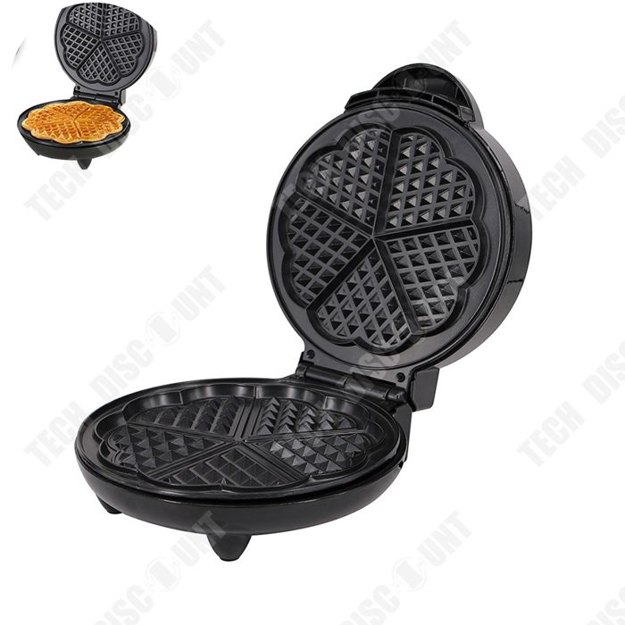 Gaufrier Belge 4 Gaufres 1200W - Appareil à Gaufres Électrique Avec Contrôle Température 5 Niveaux, Poignée Thermo-isolante Et Lumière De Cuisson