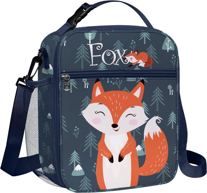 Sac Isotherme Enfant Clastyle - Motif Renard Arc-en-Ciel - 5,2L - Garde-Manger Chaud/Froid - École, Pique-nique
