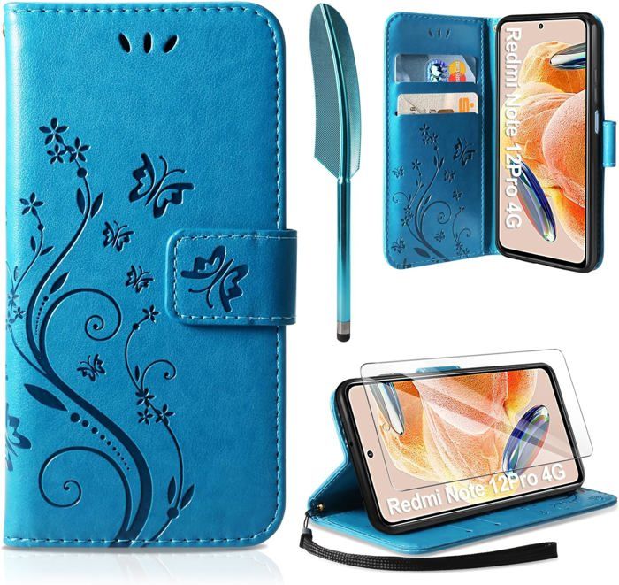 Coque Xiaomi Redmi Note 14 4G Crisant - Cuir PU Avec Support Et Verre Trempé