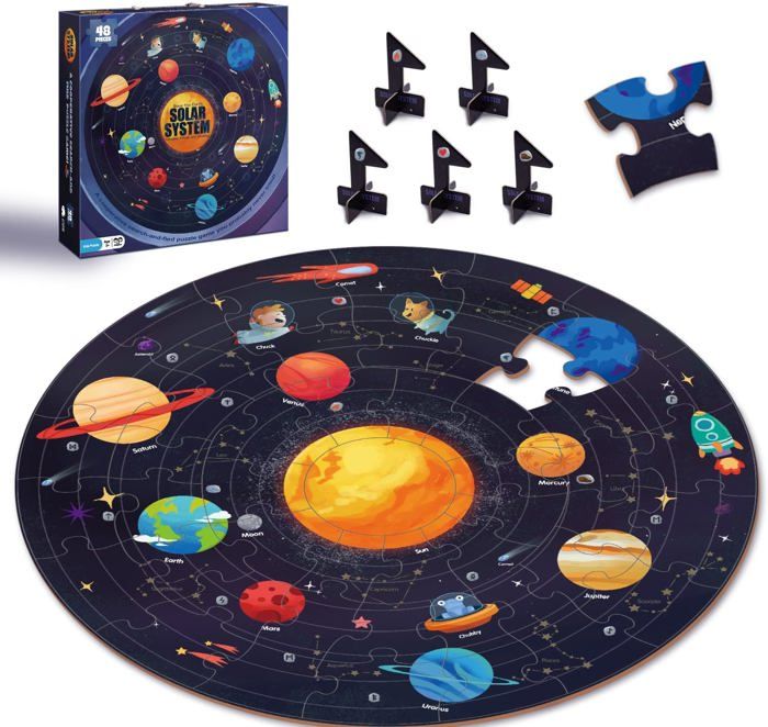 Jouet Scientifique Astronomique Pour Enfants,Système Solaire,Bricolage,Peinture,Modèle De Planète Rotative,Tige,Jouet Éducatif,Planétarium Avec