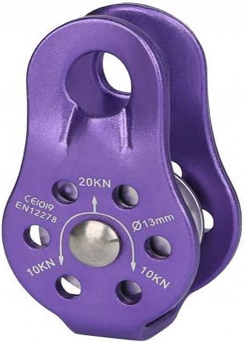 Alomejor Poulie D'escalade Poulie Simple Côté Fixé Alpinisme Escalade Poulie Poulie De Déviation En Plein Air Pour L'escalade Levage(Red