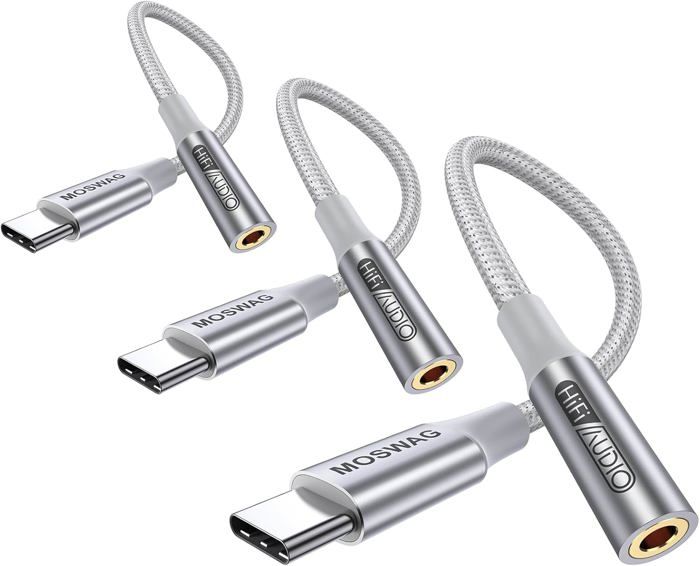 Adaptateur Audio USB 3.1 Type-C Pour Casque Avec Prise Jack 3,5 Mm Compatible Avec Samsung Galaxy S25 S24 S23 S22 S21 Ultra 5G FE A17 A16 A26 A36 A56 A55 A35 A54 A53 USB-C - Câble Adaptateur Pour