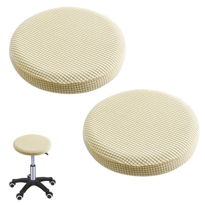 Housse de chaise - YNKKVRE - Lot de 2 - Jacquard - Extensible - 32 à 40 cm