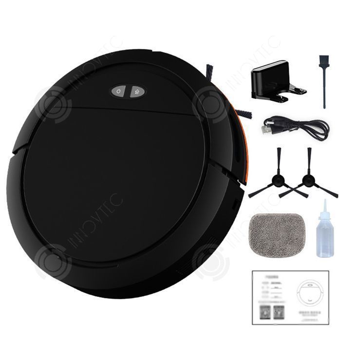 Robot aspirateur INN® 2700pa 1500mAh 4 niveaux de réglage APP Contrôle avec 335ml boîte à poussière et 100ml réservoir deau - Innovtec