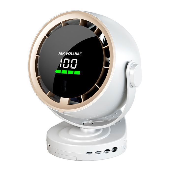 Ventilateur pince silencieux Rechargeable Avec Télécommande Contrôle Par Écran tactile Grand débit d’air Réglable à 720° Blanc - Bytelike