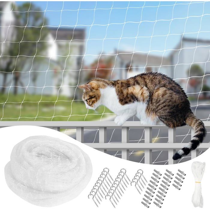 Comparer les prix de YSFMODE-Filet Chat Balcon 8X3M Filet ChatFilet De Protection Chat Filet Pour Chat Pour Balcon Filet Protection Chat Filet De Prot