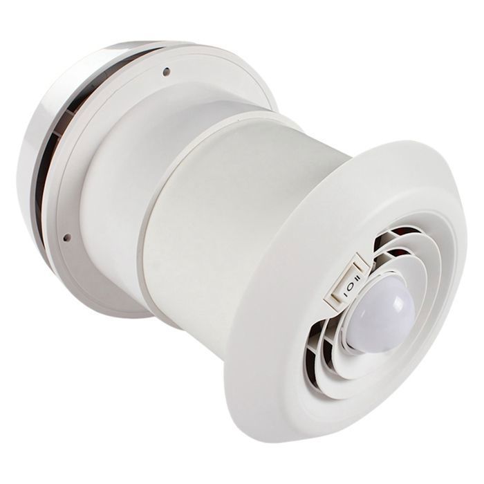 Ventilateur D'extraction 80mm 12V – 1500-5000 Tr/min, IP44, Avec Brides Carré-rond 76mm Et Régulateur